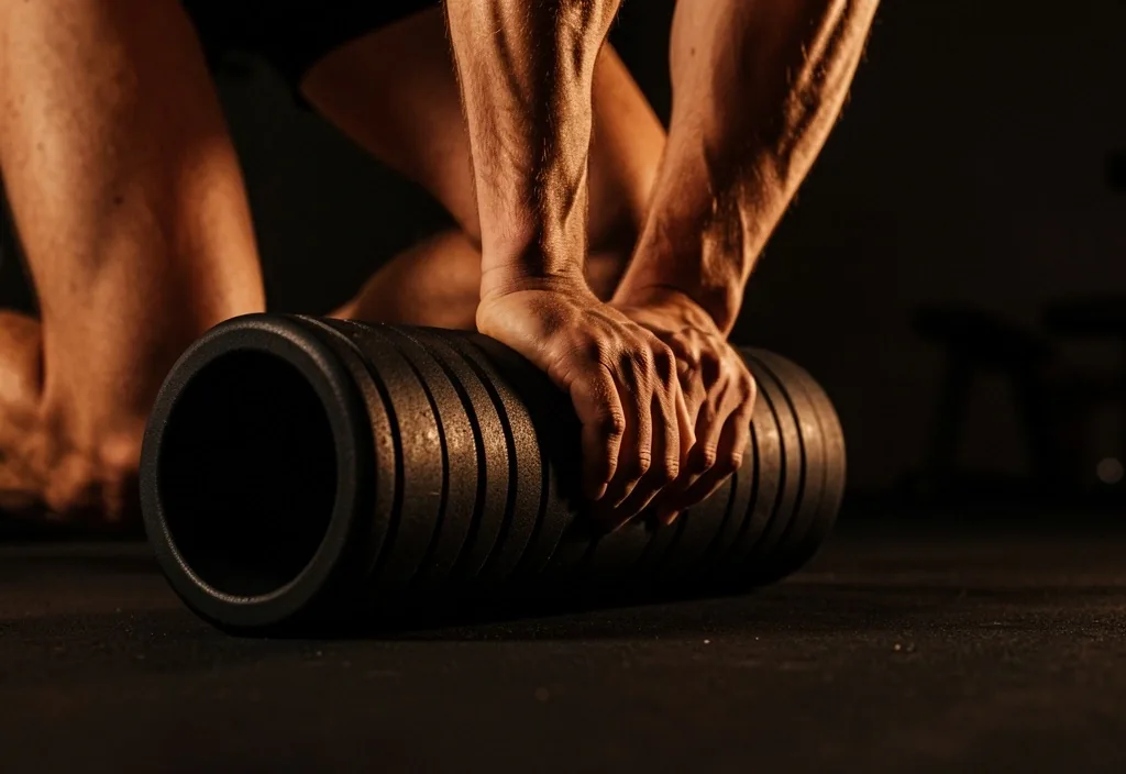 Foam rolling quad muscles