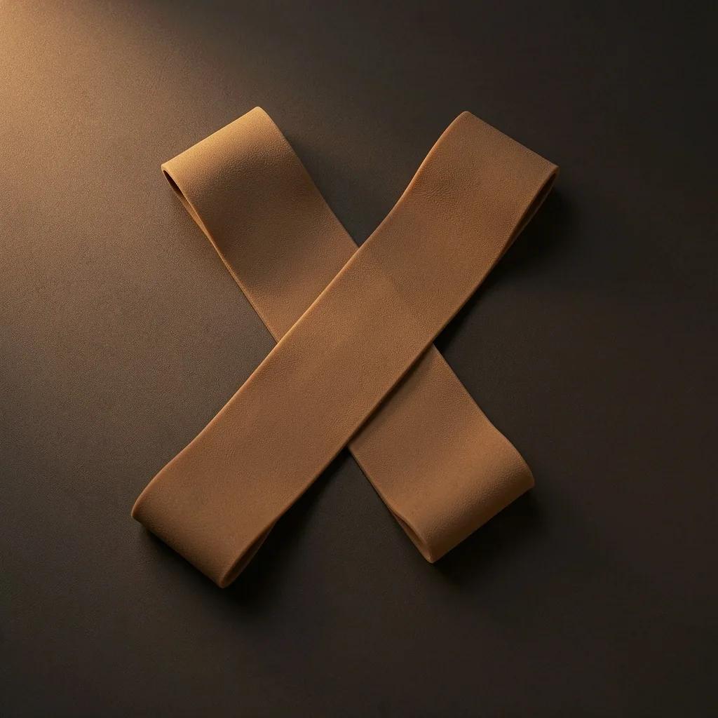 Fitness band loop in tan color