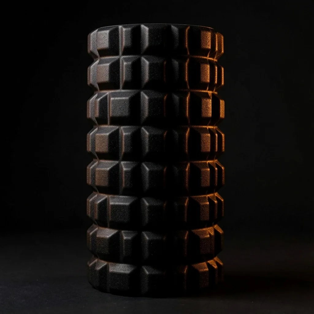 High-density foam roller with contoured texture